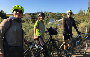 au retour du Vesinet 
Eveline, Cecile et Dimitri