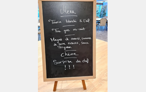 Menu du dernier Soir à l'Auberge de la Petite  Reine